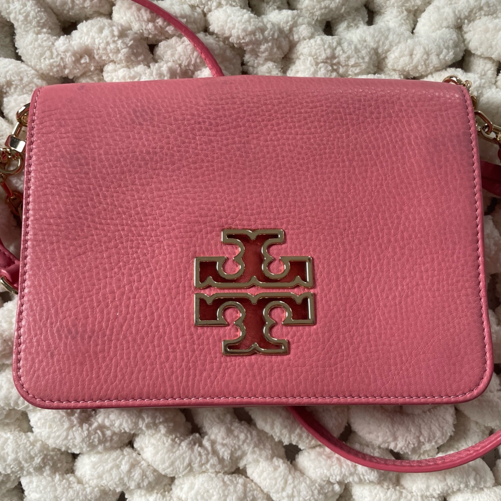 Tory Burch leather cross body pink